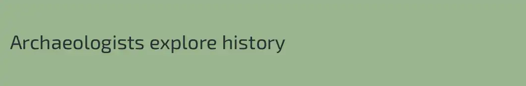 Archaeologists explore history